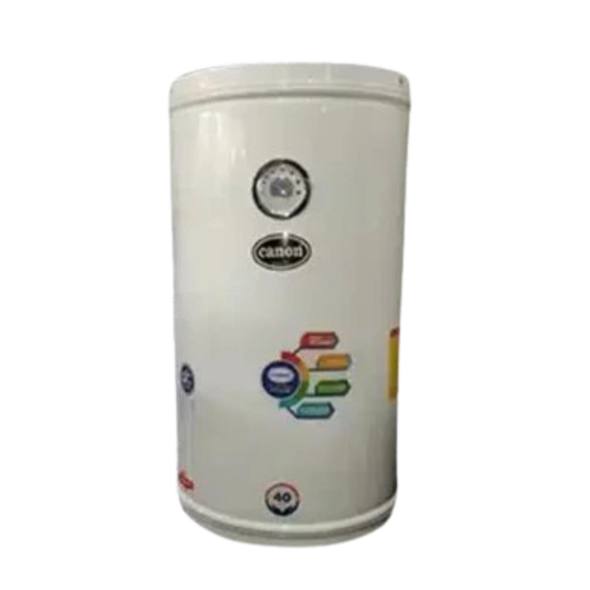 Elegant design with glass panel Flow sensor for low-pressure star-up Pulse automatic ignition LCD display Flue-blockage protection Over-heating protection Flameout protection Anti-dry burning prot (17) CANON ELECTRIC GEYSER 60 LITER EWT-60 - Image 1